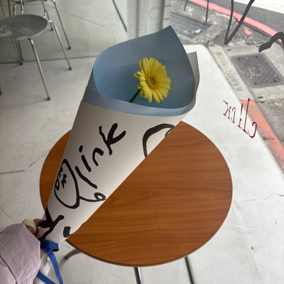 Yellow Gerbera Bouquet (Blue)2