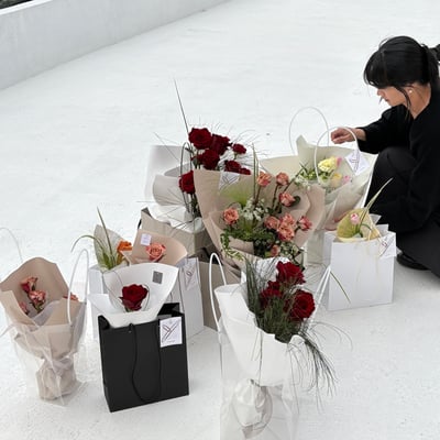 9 支卡布玫瑰混合花束6