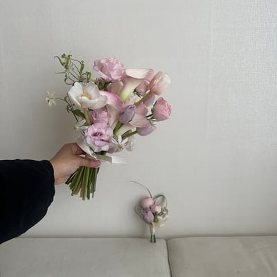 橢圓型韓式新娘捧花課程5