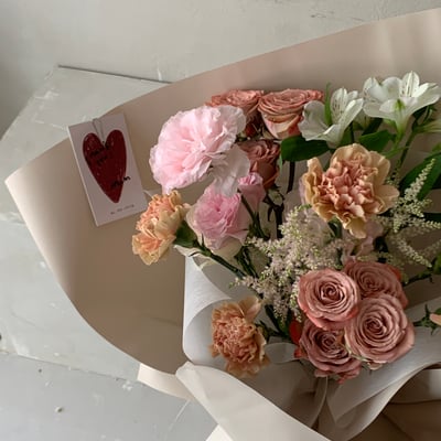 浮誇一次 L Size 花束 - 奶茶6