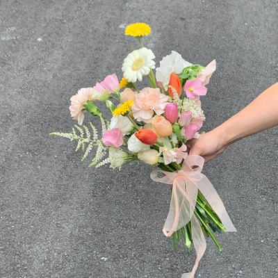 橢圓型韓式新娘捧花課程8