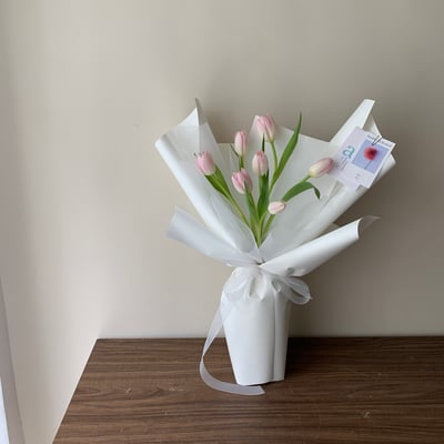 鬱金香花束包裝＋最新潮流韓式花束包装課程3