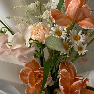 染焦糖鬱金香混合花束5