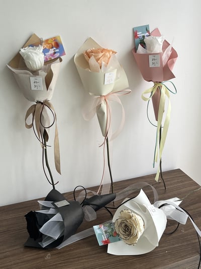 單支永生玫瑰花束3