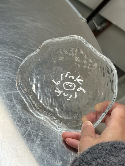 Glass Cup & Plate Set6