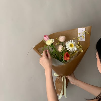 繽紛色系混合花束 - M Size2