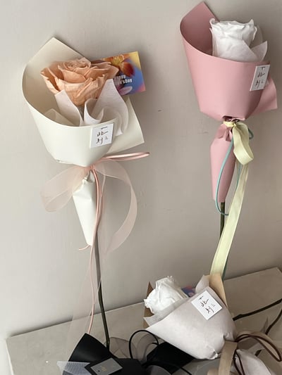 單支永生玫瑰花束2