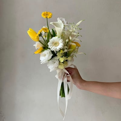 橢圓型韓式新娘捧花課程2