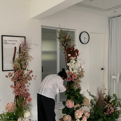 婚禮拱門設計＋地面花課程2