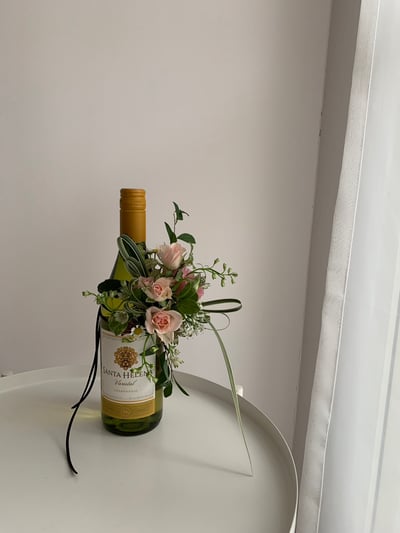 酒瓶裝飾花課程4