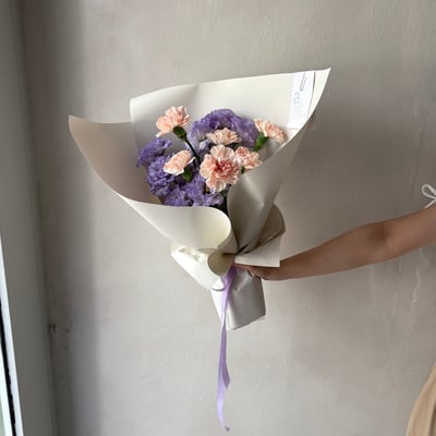 日常裡的溫柔 M Size 花束- 紫杏色3