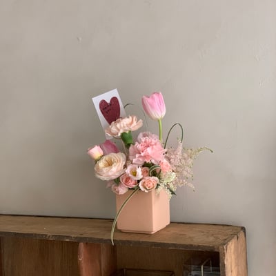 私心最愛 peachpink 混合鮮花桌花 - 4 色3