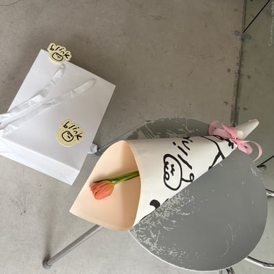 Orange Tulip Bouquet (White)2