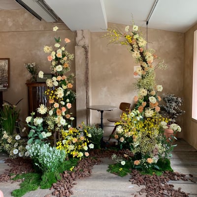 婚禮拱門設計＋地面花課程9