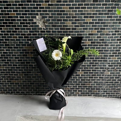 白色非洲菊混合花束2