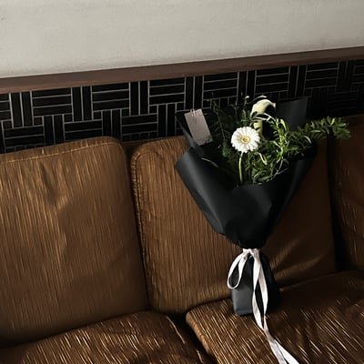 白色非洲菊混合花束7