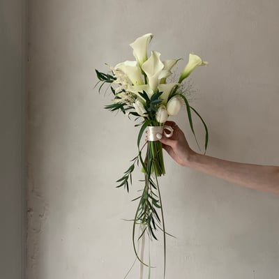 橢圓型韓式新娘捧花課程4