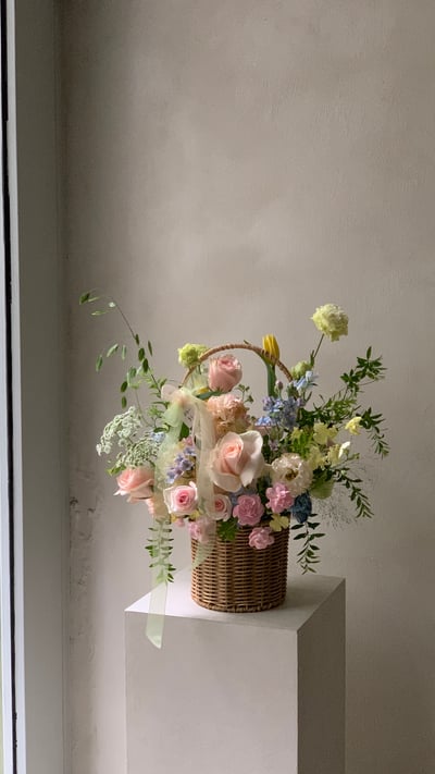 此刻圓直筒花籃 - 繽紛色系4