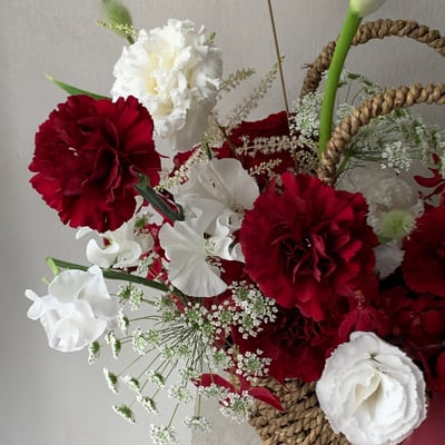 只愛大紅花此刻風格花籃3