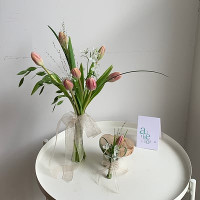 胸花 - 粉白色系1