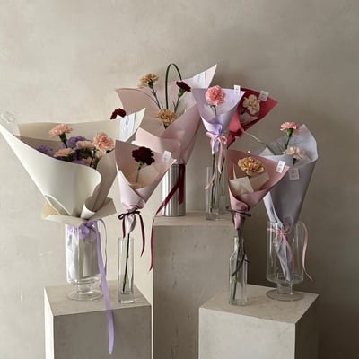 日常裡的溫柔 M Size 花束- 紫杏色6