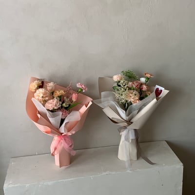 摟在懷裡也可愛 M Size 花束 - 奶茶3