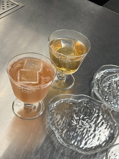 Glass Cup & Plate Set4