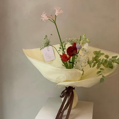 鬱金香花束包裝＋最新潮流韓式花束包装課程8