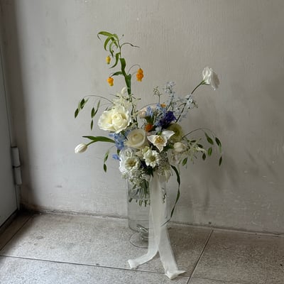 線型韓式新娘捧花課程8