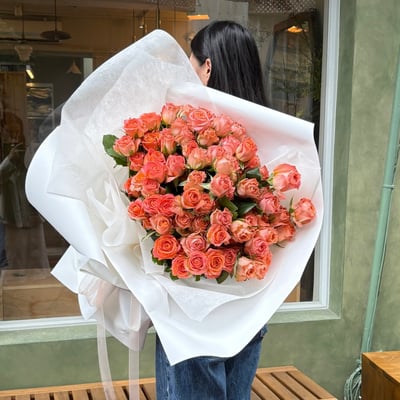 99朵玫瑰花束包裝課程2