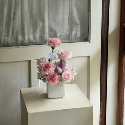 願妳總是漂亮 鮮花桌花 - 粉紫1