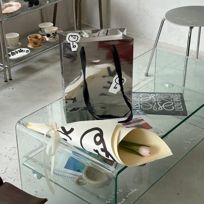 Pink Tulip Bouquet (White)1