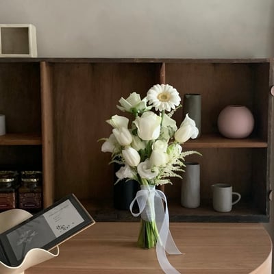 橢圓型韓式新娘捧花課程1