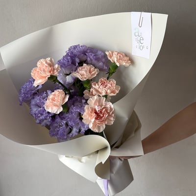 日常裡的溫柔 M Size 花束- 紫杏色4