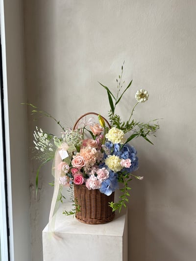 此刻圓直筒花籃 - 繽紛色系6