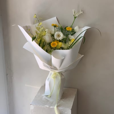 黃白色系花束1