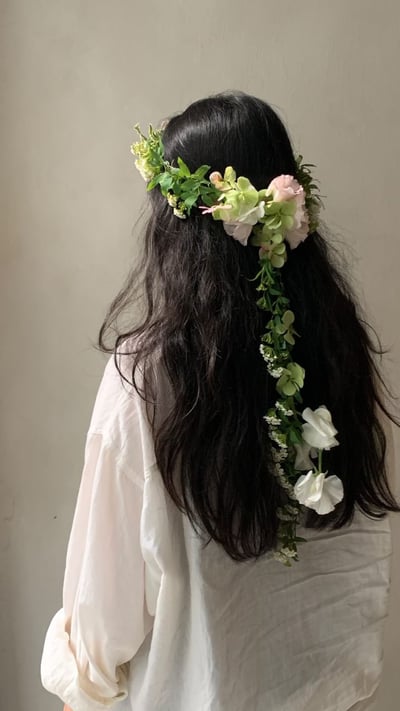 垂墜鮮花頭飾4