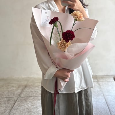 珍惜時刻在一起 S Size 花束  - 紅裸色2