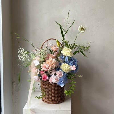 此刻圓直筒花籃 - 繽紛色系5