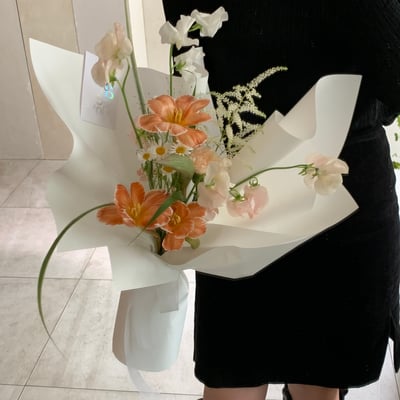 染焦糖鬱金香混合花束3
