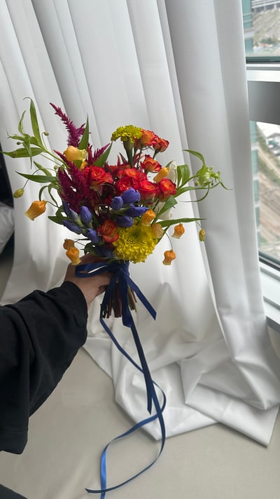 韓式新娘捧花 - 熱帶色系3