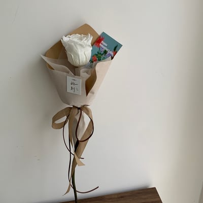 單支永生玫瑰花束9