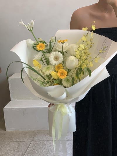 黃白色系花束4