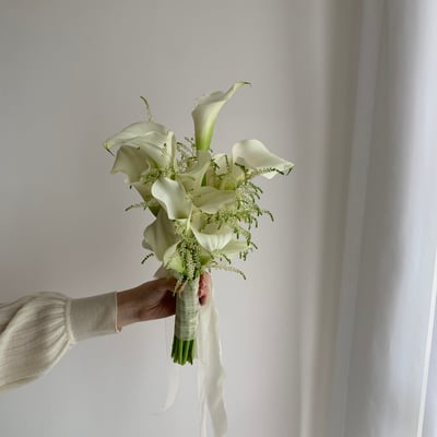 韓式橢圓捧花 - 海芋1