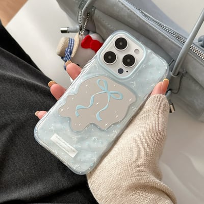 𝟐𝑫𝑨𝒀𝑺.𝒍𝒂𝒃｜透藍鏡面蝴蝶結 iPhone 11–17 系列2