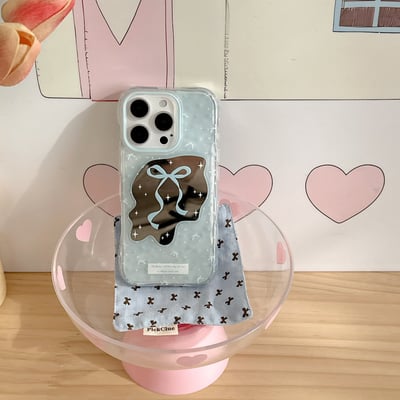 𝟐𝑫𝑨𝒀𝑺.𝒍𝒂𝒃｜透藍鏡面蝴蝶結 iPhone 11–17 系列6
