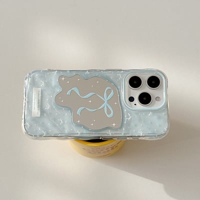 𝟐𝑫𝑨𝒀𝑺.𝒍𝒂𝒃｜透藍鏡面蝴蝶結 iPhone 11–17 系列7