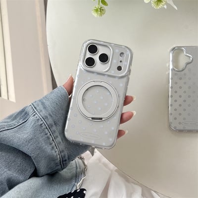 𝟐𝑫𝑨𝒀𝑺.𝒍𝒂𝒃｜波點磁吸玻璃支架手機殼 iPhone 14-171