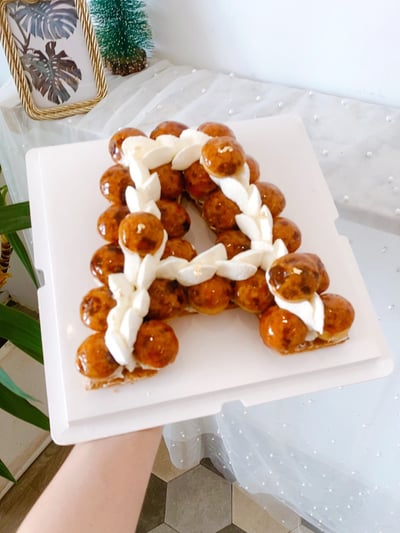 字母A聖多諾黑泡芙1