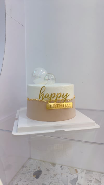 c054奶茶色簡約蛋糕1